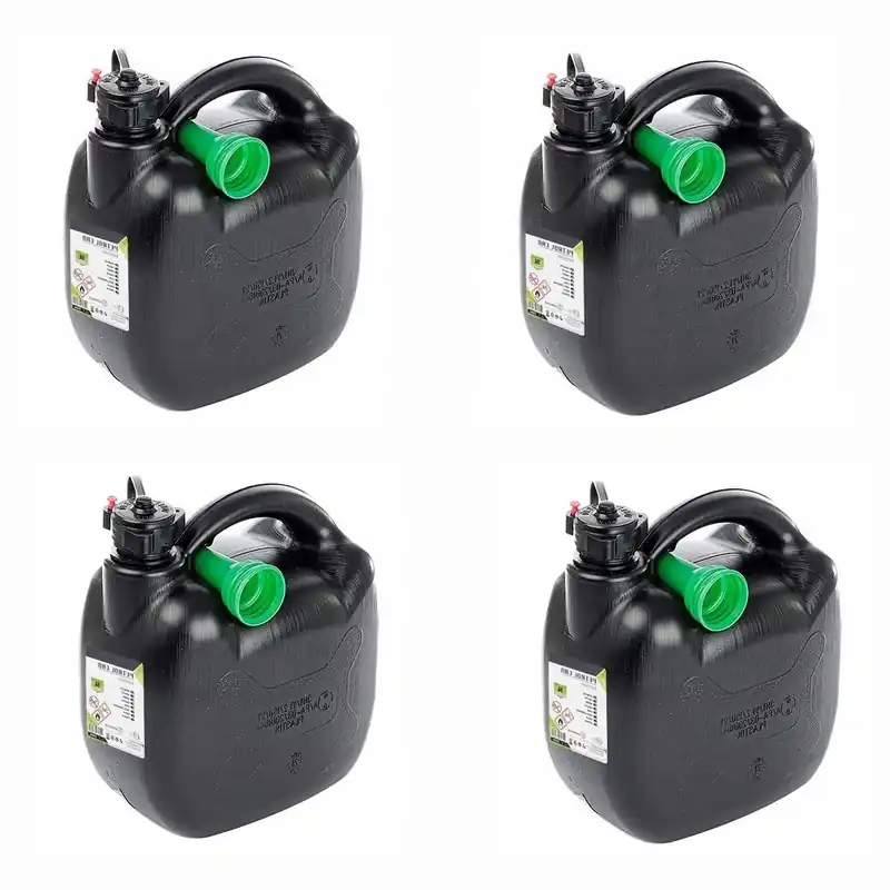 Wyprzedaż Kanister plastikowy na paliwo 5L owalny BANIAK czarny zestaw kanistrów 4szt