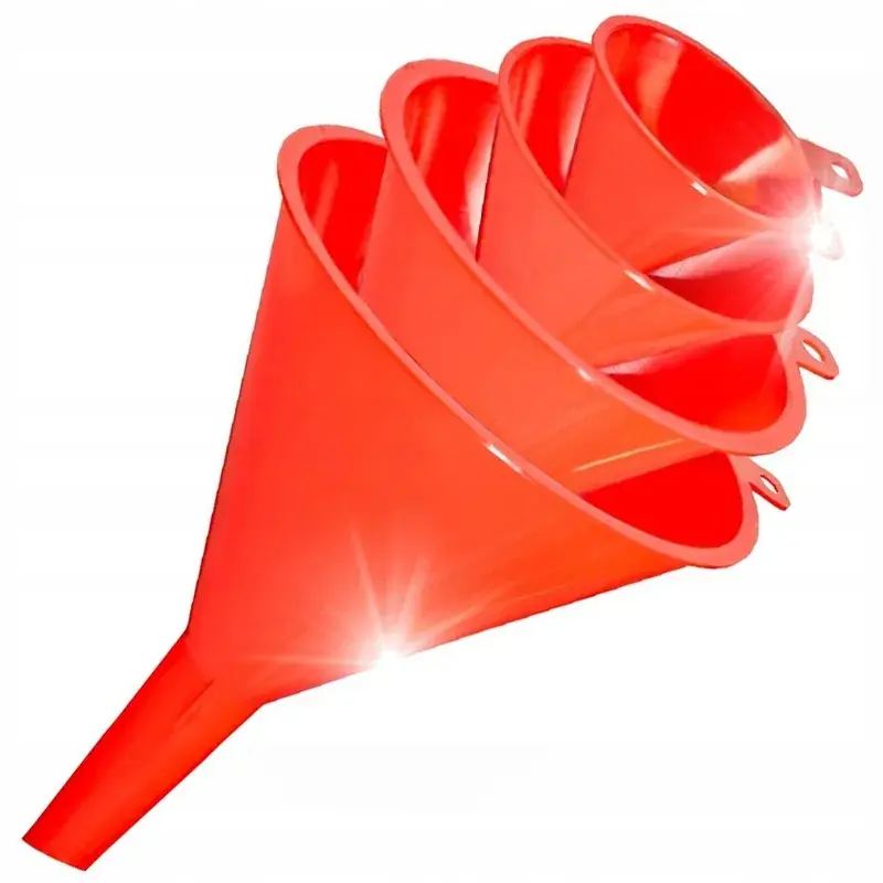 4x LEJEK DO PALIWA OLEJU KUCHNI ZESTAW LEJKÓW SAMOCHODOWYCH UNIWERSALNE Niska cena