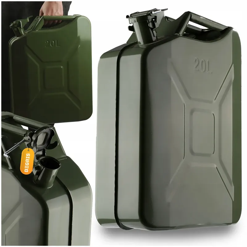 KANISTER METALOWY 20L NA PALIWO OLEJ BENZYNĘ BANIAK POJEMNIK ROPĘ ATEST Bezpieczna płatność