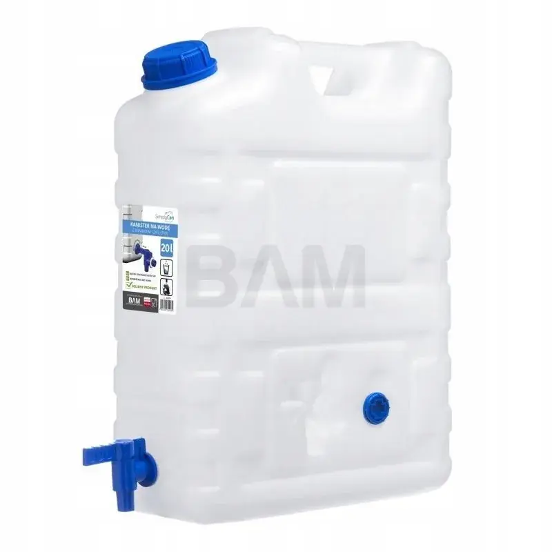 Ekspresowa dostawa KANISTER NA WODĘ PITNĄ 20L Z KRANIKIEM ATEST SPOŻYWCZY