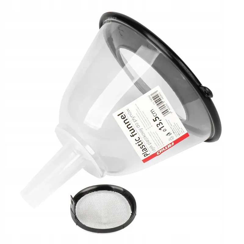 Ekspresowa dostawa Lejek plastikowy uniwersalny z przykrywką do płynów cieczy wody 13,5cm