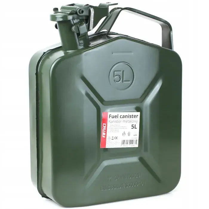 Darmowa dostawa METALOWY KANISTER NA PALIWO ROPĘ OLEJ NAPĘDOWY 5L ZIELONY STYL WOJSKOWY UN