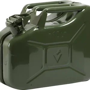 Kanister metalowy na paliwo olej benzynę pojemność 10L kolor zielony Popularny