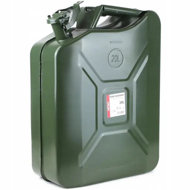 Ekspresowa dostawa KANISTER METALOWY 20L ZIELONY STYL WOJSKOWY KARNISTER NA PALIWO OLEJ ROPĘ