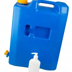Kanister na wodę 20L z zaworem dozownik na mydło Kup teraz