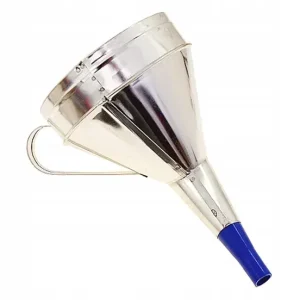 LEJEK METALOWY DO PALIWA SKOŚNY MOCNY Z SITKIEM FV Rabat