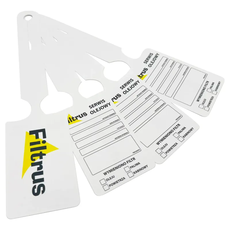 ZAWIESZKA serwisowa wymiana oleju filtrów Etykieta Kartka - 1 sztuka Autentyczny