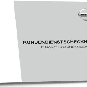 Niska cena Nissan Niemiecka Książka Serwisowa 16 Modeli