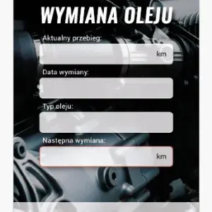 300x Zawieszka serwisowa kartka wymiany oleju Wysoka jakość