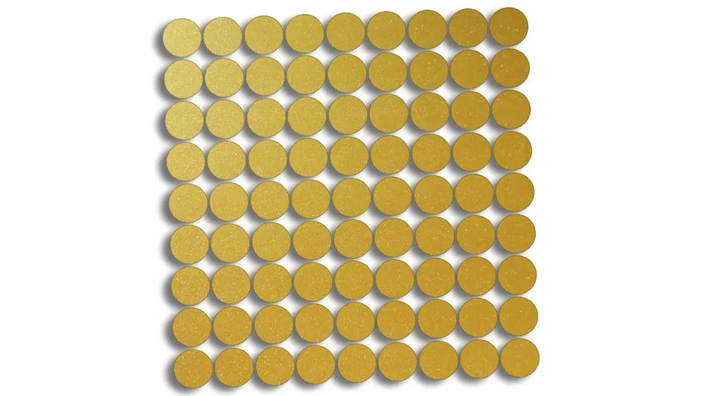Wycinane naklejki KÓŁKA KROPKI GROSZKI - 81 sztuk złote Wysoka jakość