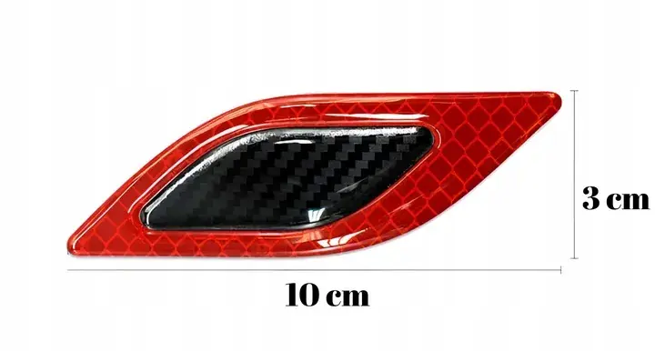 6 X NAKLEJKI NALEPKI FOLIA OCHRONNA ŻYWICZNA 3D ODBLASKOWA NA SAMOCHÓD Darmowa dostawa