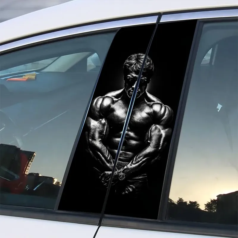 Zamów teraz NAKLEJKA NA SŁUPEK AUTA "ARNOLD SCHWARZENEGGER" FOLIA PREMIUM 50x25