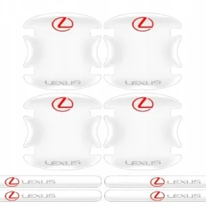 Przezroczyste Naklejki Pod Klamki drzwi samochodu Lexus z Logo 8 sztuk Ekspresowa dostawa
