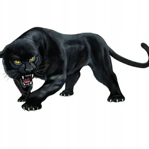 Tani Naklejka Czarna Pantera Sticker Wlepa do Auta Samochodu Dziki Zew Ryk Styl