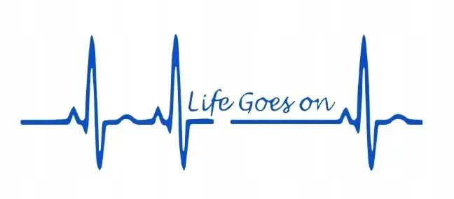 Naklejka Samochodowa Los sentencja Life Goes On - Życie toczy się dalej... Ekspresowa dostawa