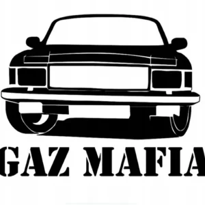 Wyprzedaż 22 0065 Wlepa Gaz Mafia Czarna Volga Gaz-24 LPG naklejka