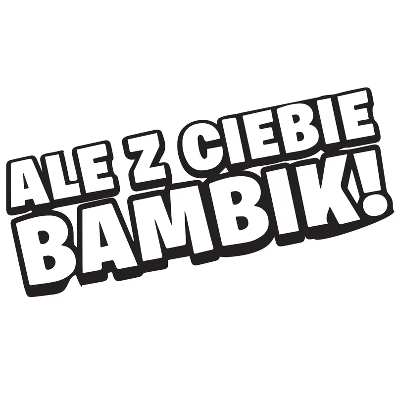 Premium Naklejka BAMBIK na auto samochód WYTRZYMAŁA FOLIA SAMOCHODOWA 10 cm