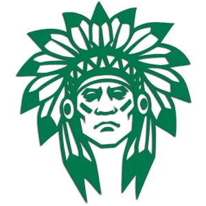 Zamów teraz Wycinana naklejka INDIANIN - APACZ #2 zielona - J and A