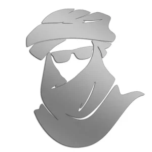 Oferta limitowana Wycinana naklejka BEDUIN - NOMADA - AFRYKA srebrna - J and A