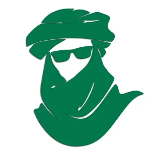 Wysoka jakość Wycinana naklejka BEDUIN - NOMADA - AFRYKA zielona - J and A