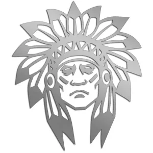 Najlepsza cena Wycinana naklejka INDIANIN - APACZ #2 srebrna - J and A