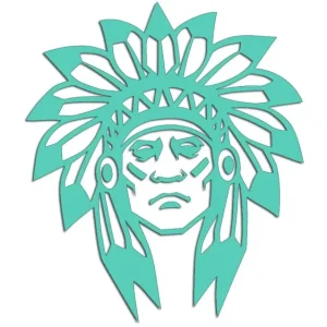 Oferta Wycinana naklejka INDIANIN - APACZ #2 miętowa - J and A