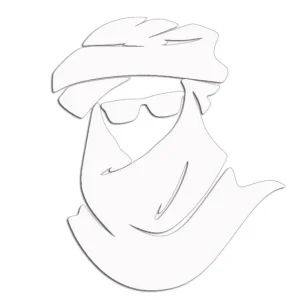 Wysoka jakość Wycinana naklejka BEDUIN - NOMADA - AFRYKA biała - J and A