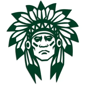 Wysoka jakość Wycinana naklejka INDIANIN - APACZ #2 ciemny zielony - J and A