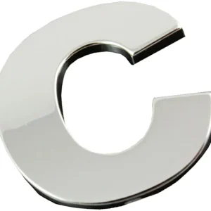 EMBLEMAT LITERA LITERKA CHROM C C DUŻE 5,6CM S1H20 Nowość