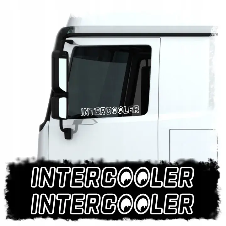 Oryginalny Naklejki INTERCOOLER Na Szybę Boczną Do SCANIA DAF MERCEDES VOLVO