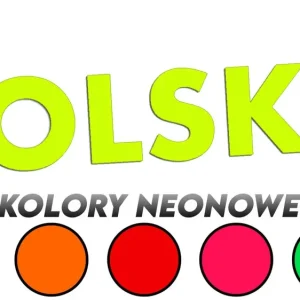 Wyprzedaż Wycinana naklejka POLSKA - NAPIS #1 kolory neonowe - J and A
