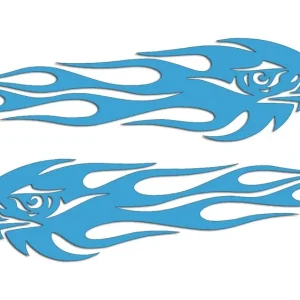 Zamów teraz Wycinane naklejki ORZEŁ GRYF OGIEŃ PŁOMIEŃ lewa i prawa błękitne