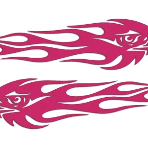 Ekspresowa dostawa Wycinane naklejki ORZEŁ GRYF OGIEŃ PŁOMIEŃ lewa i prawa różowe