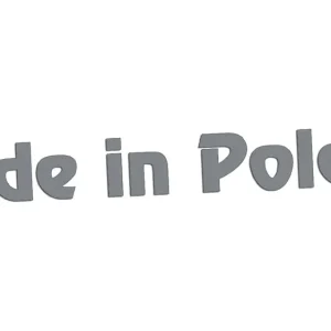 Zamów teraz Wycinana naklejka MADE IN POLAND - POLSKA szara - J and A