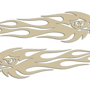 Najlepsza cena Wycinane naklejki ORZEŁ GRYF OGIEŃ PŁOMIEŃ lewa i prawa beżowe