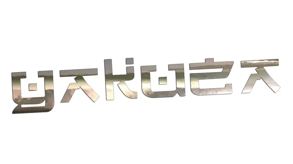 Wycinana naklejka YAKUZA - NAPIS - JAPAN - JAPONIA chrom - J and A Wyprzedaż