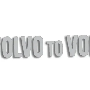 Wysoka jakość Wycinana naklejka CO VOLVO TO VOLVO jasny szary - J and A
