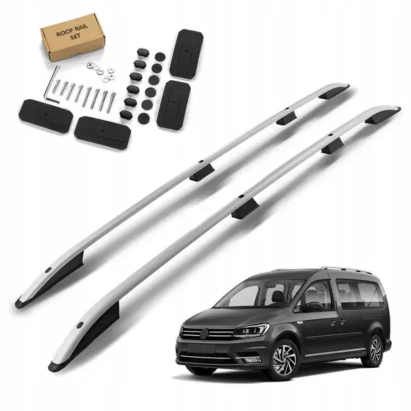 Ekspresowa dostawa Relingi dachowe Volkswagen Caddy IV SA | DU L2 | Maxi 2015-2020 Srebrny LON