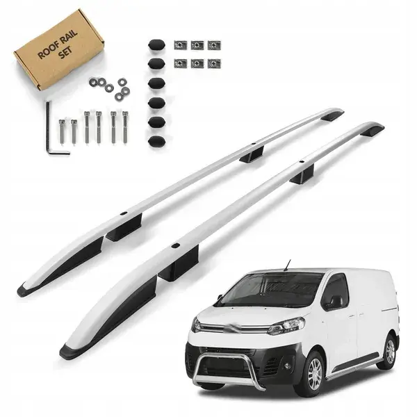 Relingi dachowe Citroen Jumpy III V L2 | Standard 2016- Srebrny MEDIUM Premium