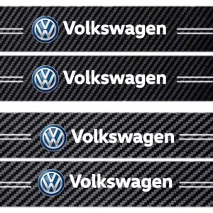 Zamów teraz Ochronne naklejki na progi Volkswagen Carbon - 4 sztuki