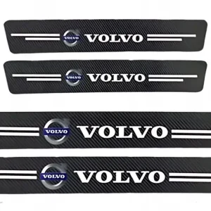 OCHRONNE nakładki NAKLEJKI folia NA PROGI logo VOLVO carbon 4 szt. Oferta limitowana