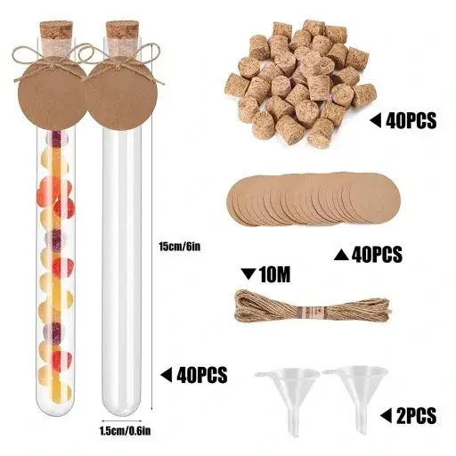 Wyprzedaż Przezroczyste probówki 20 ml 40 sztuk