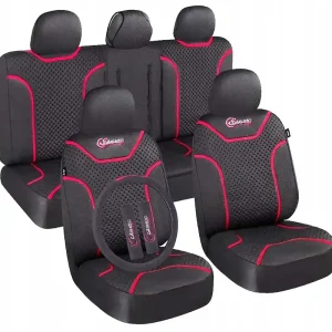 POKROWCE SAMOCHODOWE NA SIEDZENIA UNIWERSALNE GRUBE MOCNE KIEROWNICA + PASY Premium