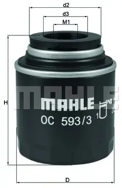 Mahle FILTR OLEJU KNECHT OC 593/3 VAG 1,2-1,4TSI 07 OC 593/3 Ekspresowa dostawa