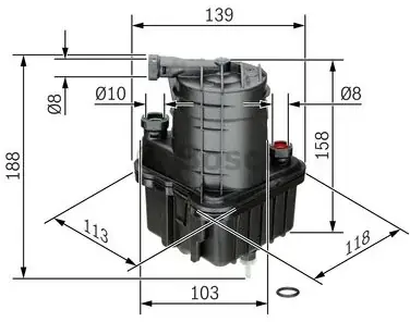 Wysoka jakość Bosch Filtr przewodu paliwowego, 0 450 907 016 0450907016