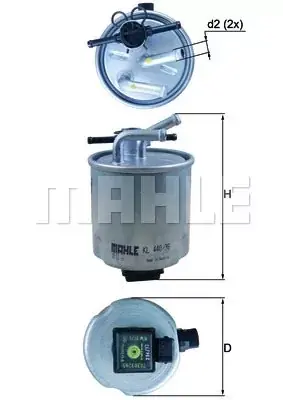 Zwrot pieniędzy Filtr paliwa Mahle KL 440/36