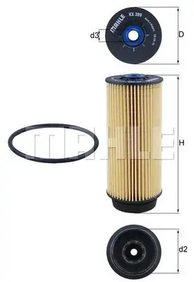 KNECHT Filtr paliwa KX 399D Bezpieczna płatność