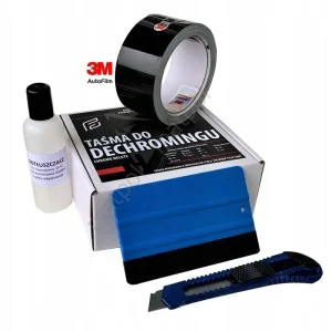 Zamów teraz 3M Folia Dechroming Czarny Połysk 5cm x 10m Zestaw