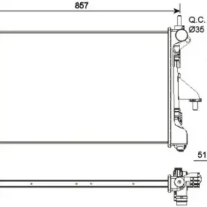 Popularny NRF Chłodnica, układ chłodzenia silnika 54203