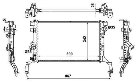 NRF Chłodnica, układ chłodzenia silnika 53967 Zamów teraz